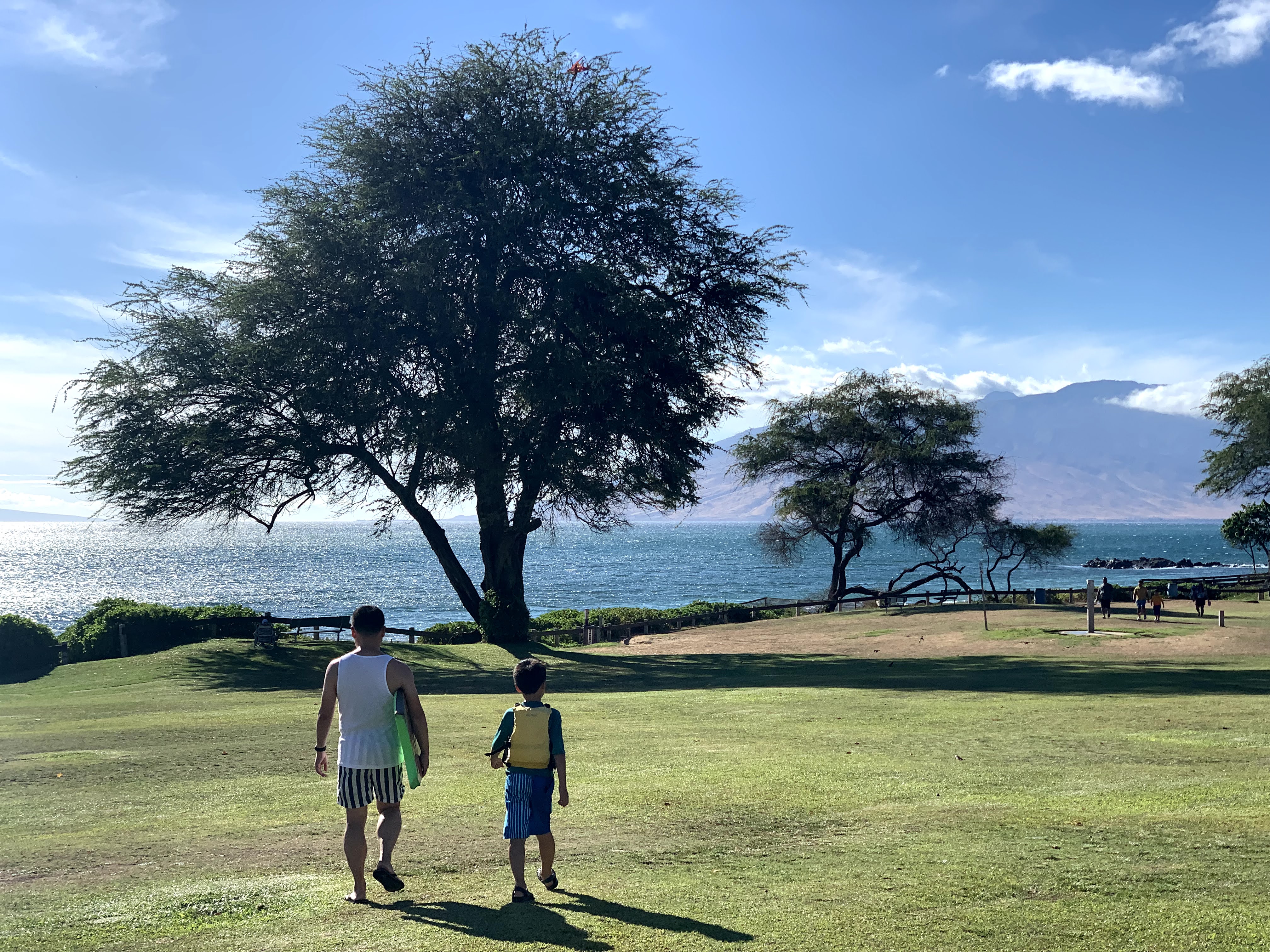 Walking to the beach park